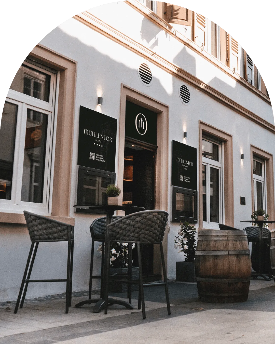 Außenansicht des Hotels und Restaurants Mühlentor
